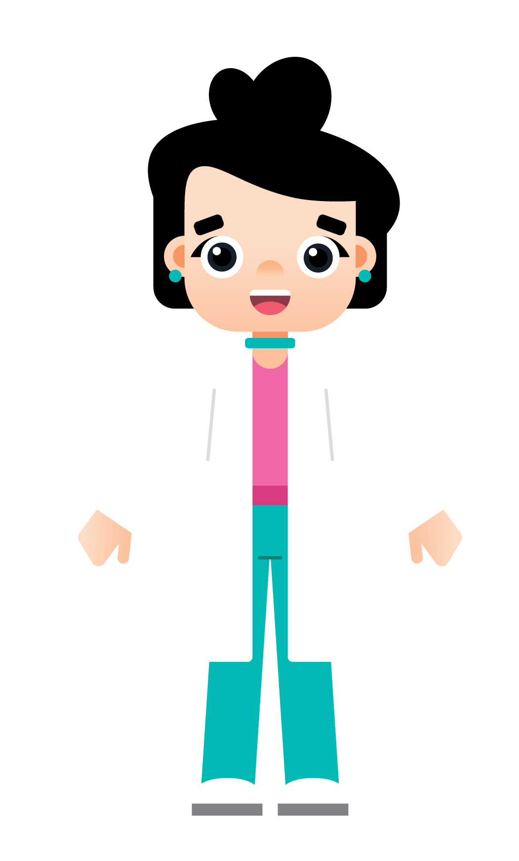 Dr. Sarah, a friendly dentist character